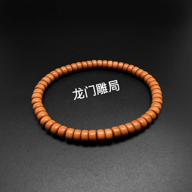 老型珠手串男盘玩橄榄核原色50颗文玩直切桶珠项链手链脖挂文玩