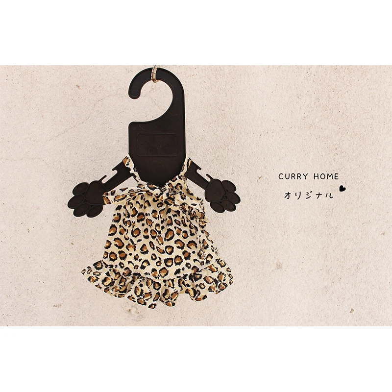 CURRY HOME狗狗衣服夏季薄款豹纹可爱小型犬猫咪服饰约克夏博美