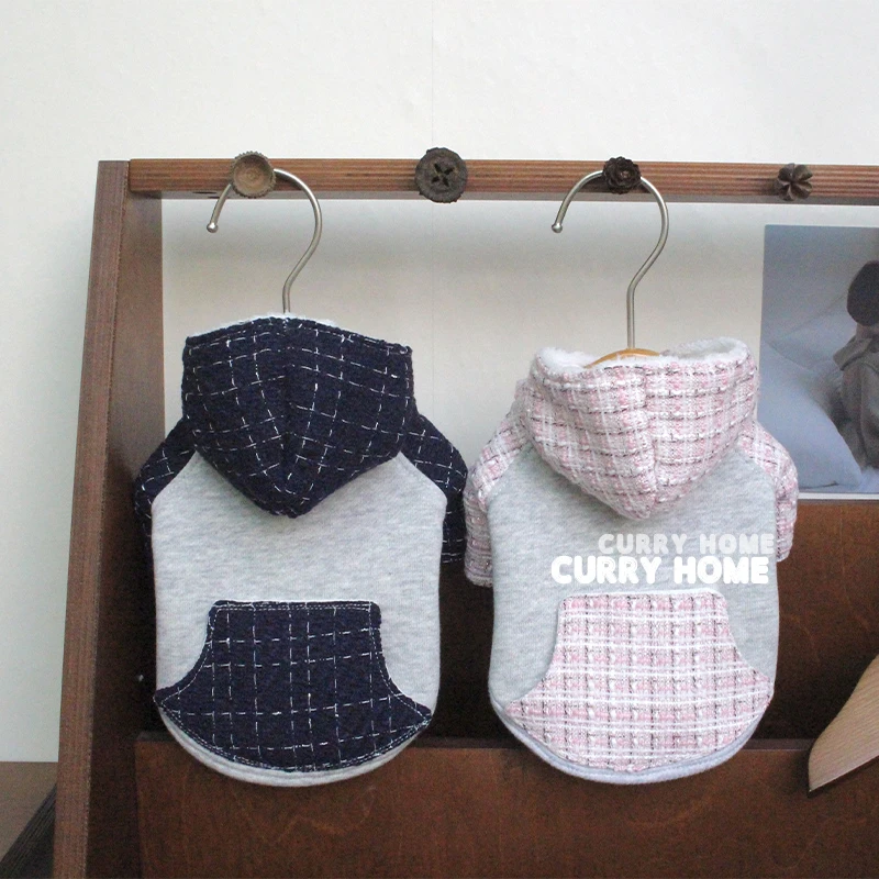 宠物秋装卫衣狗狗加绒秋冬外套小香风衣服泰迪比熊约克夏博美奶狗