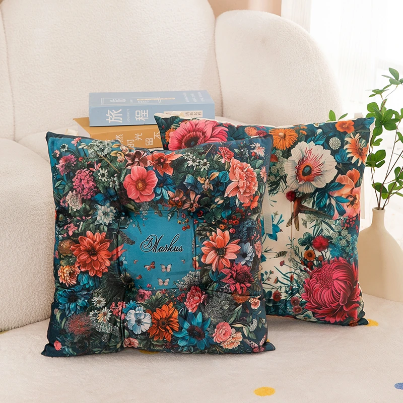 爱丽丝莫奈花园毛绒坐垫办公室学生宿舍久坐加厚椅子榻榻米屁股垫