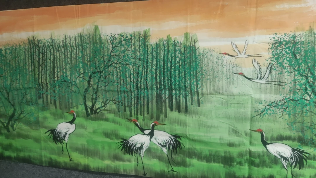 黄仙鹤六尺横幅照片