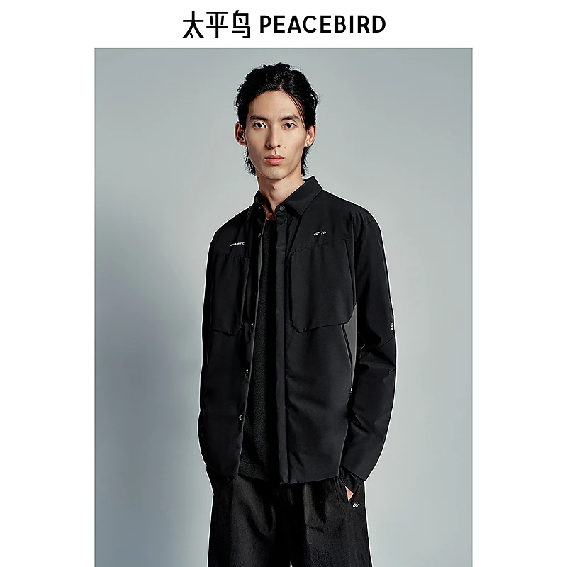 【商场同款】太平鸟男装羽绒服拼接保暖外套休闲男士时尚B2ACE4139