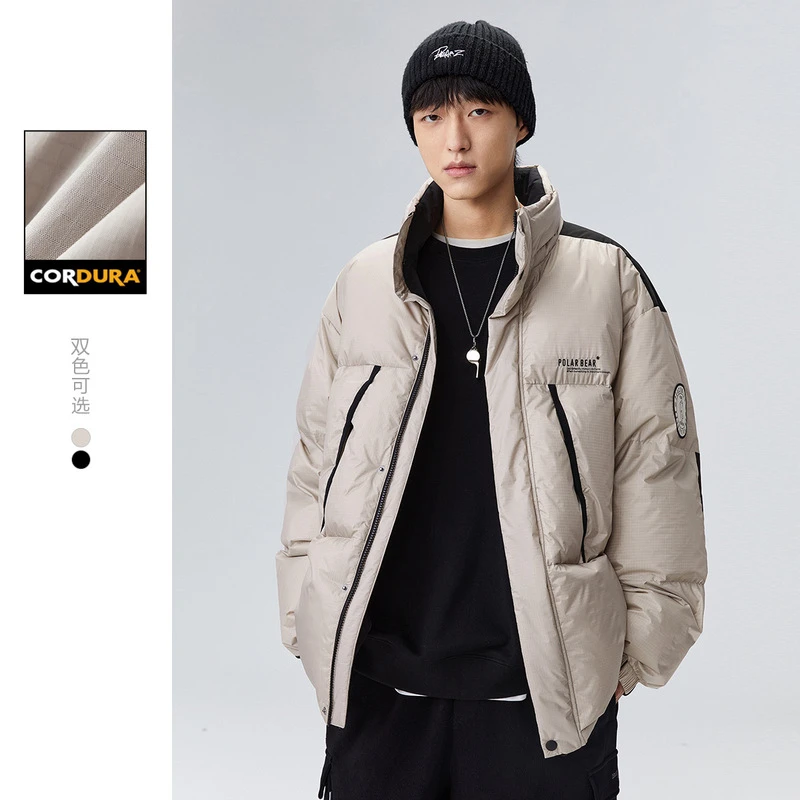 PEACEBIRD/太平鸟男装加厚宽松立领冬季男士休闲羽绒服 BWACC4126