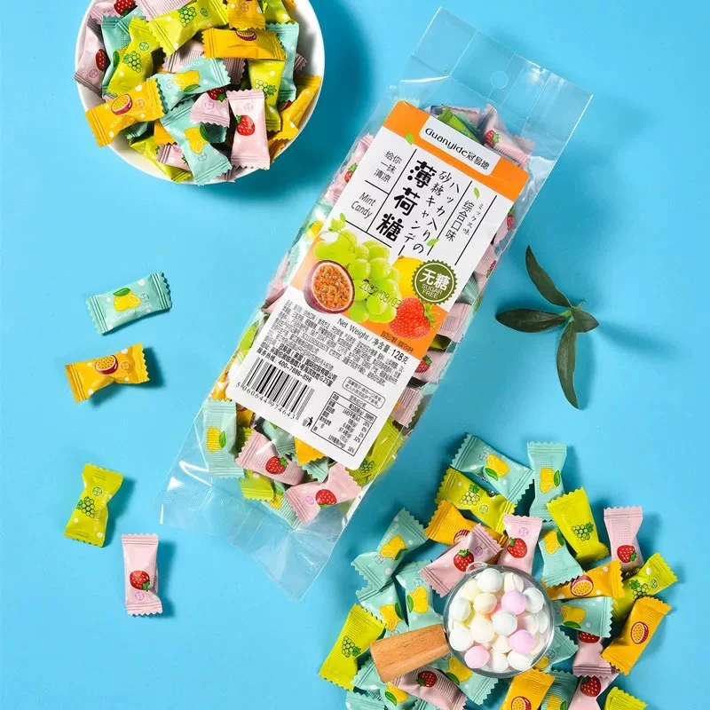 冠易德无糖薄荷糖水果糖清新口气压片糖果含片商用火锅酒店高颜值