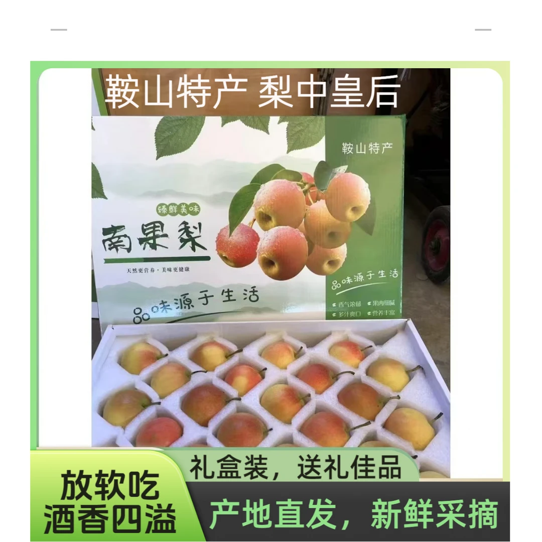 中秋送礼 礼盒装 鞍山特产南果梨 放软吃 酒香型当季水果产地直发