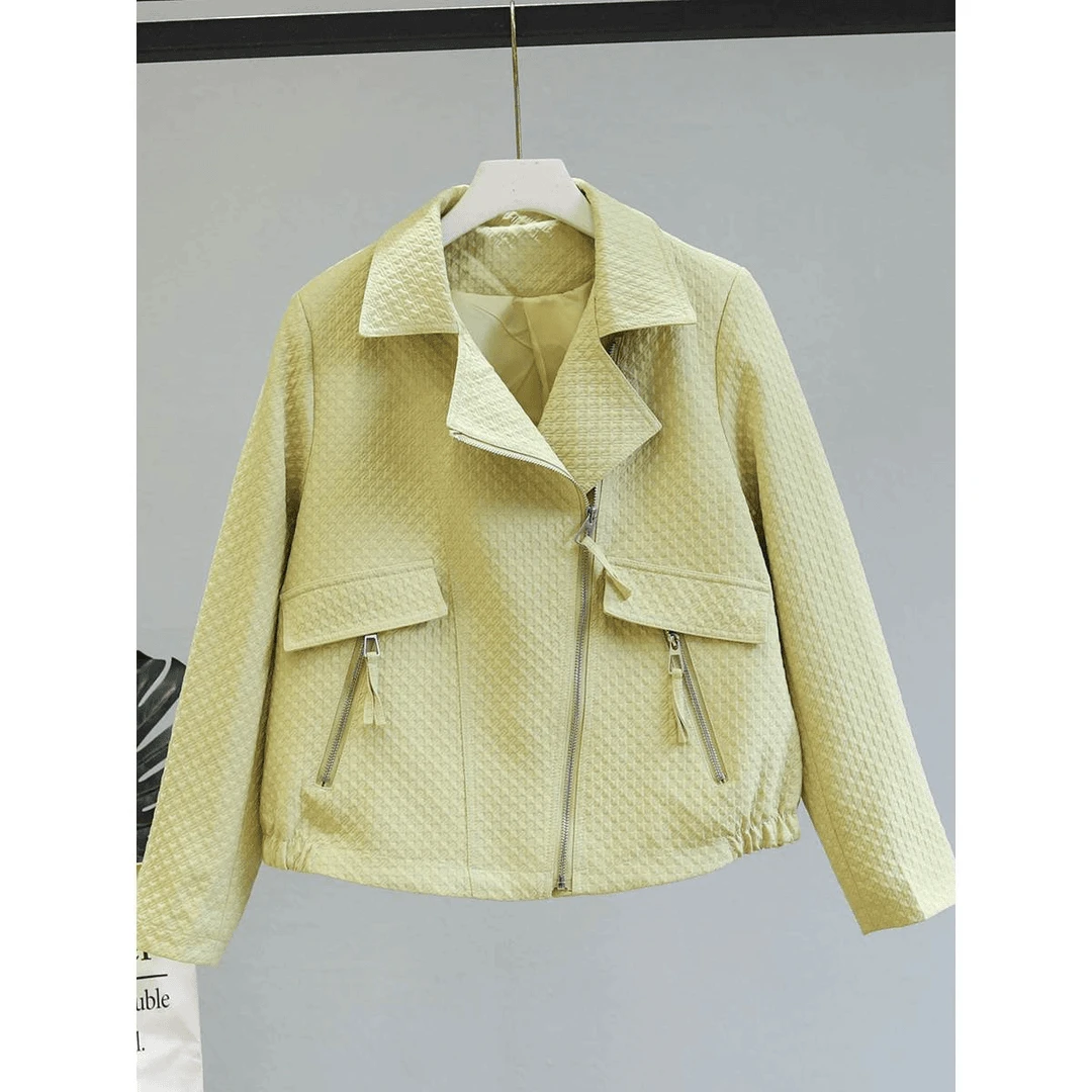 计设感西装领短款外套女2024春装新款小香风气质修身上衣夹克开衫