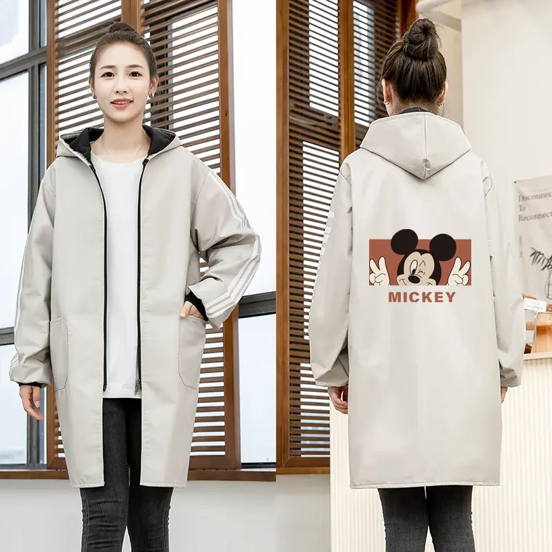 时尚罩衣女加绒加厚家用厨房防水围裙长袖可外穿工作服可定制耐脏