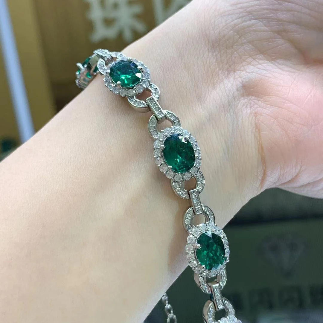 合金手链 Y1330时尚绿色多蛋手链