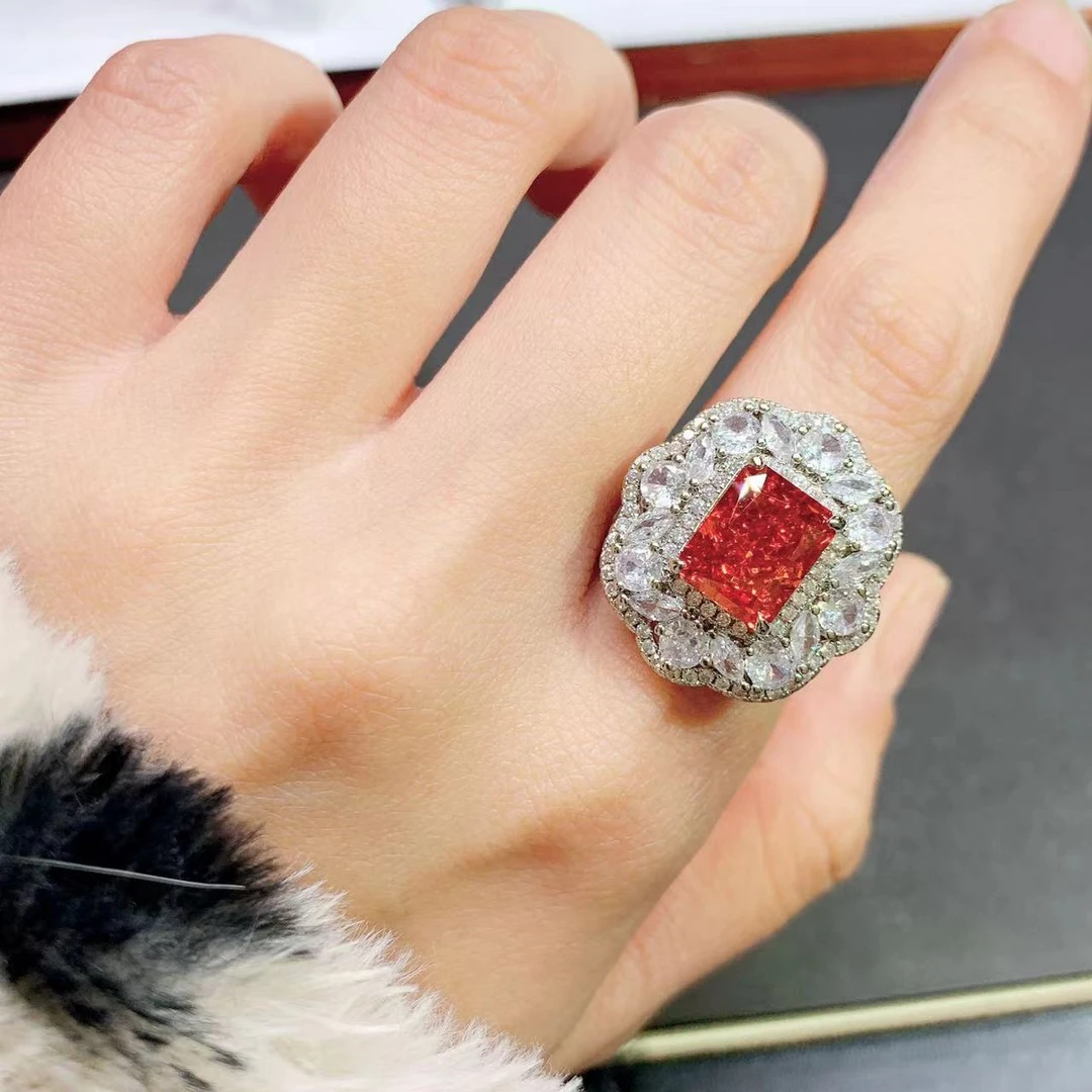 Y6226时尚流行款日落橙戒指