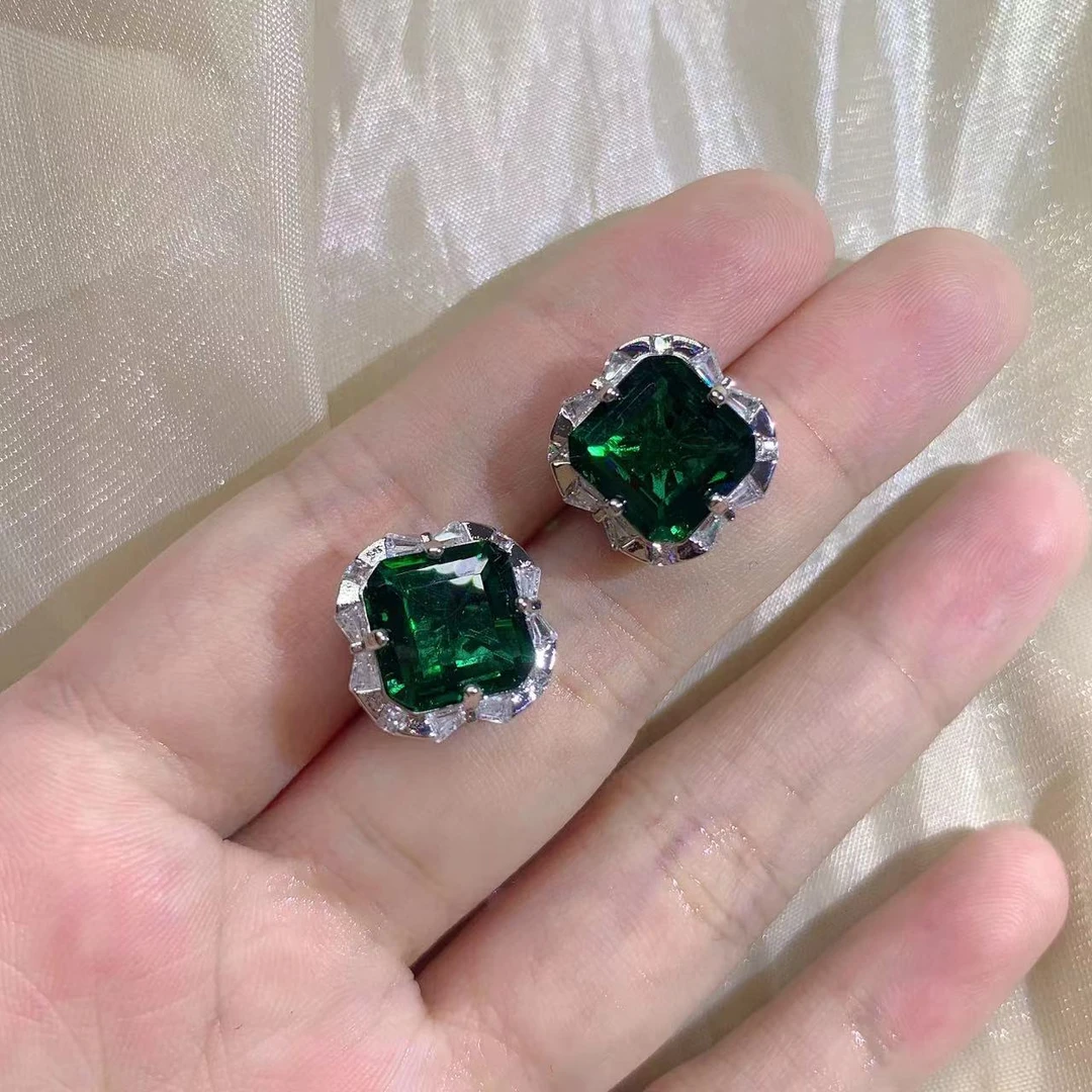 合金耳饰 y1357绿色耳钉