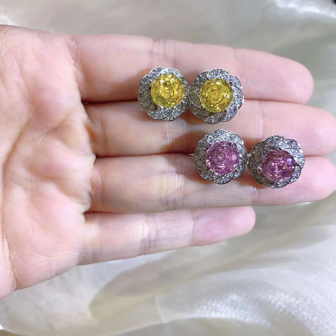 合金耳饰 1312玫瑰花型耳钉