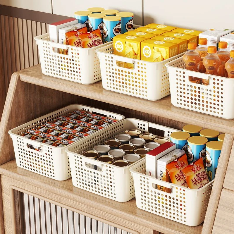 【特大号两个】桌面零食家用收纳盒厨房杂物整理盒整理玩具储物篮