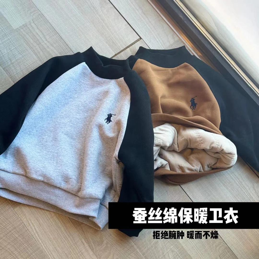 若大王潮酷简约字母保暖加厚冬季时尚童装卫衣 DY-XM008