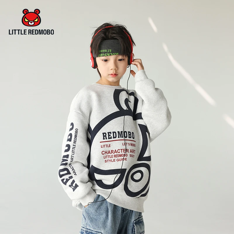 【魔霸×若大王】儿童卡通潮酷加绒时尚休闲冬季童装卫衣 DY-MB306