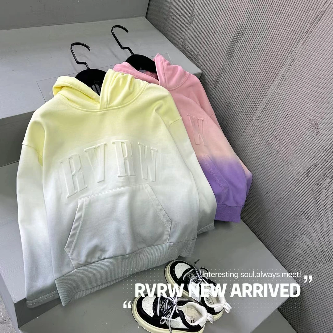 酷果色渐变百搭时尚童装连帽卫衣 CY-TZ007