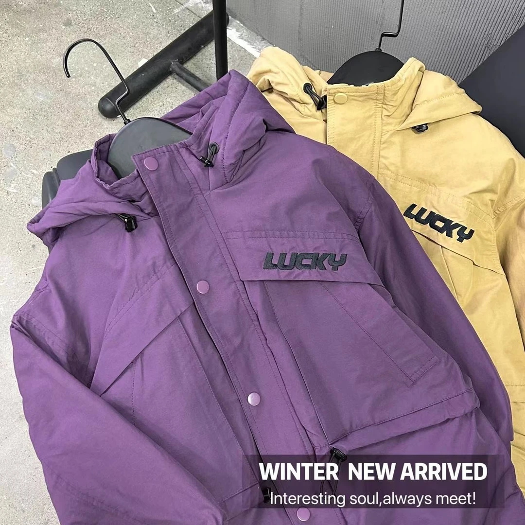 若大王潮酷刺绣立体冬季毛毛衣儿童保暖百搭装棉服 4860D