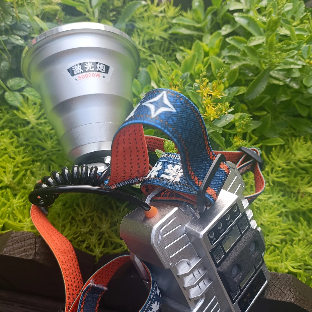 强光多功能激光炮远近光两用前后置一体头灯