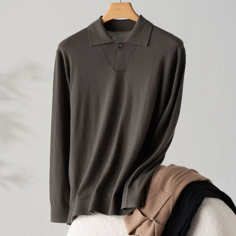 68支男士精纺长袖套头羊绒衫