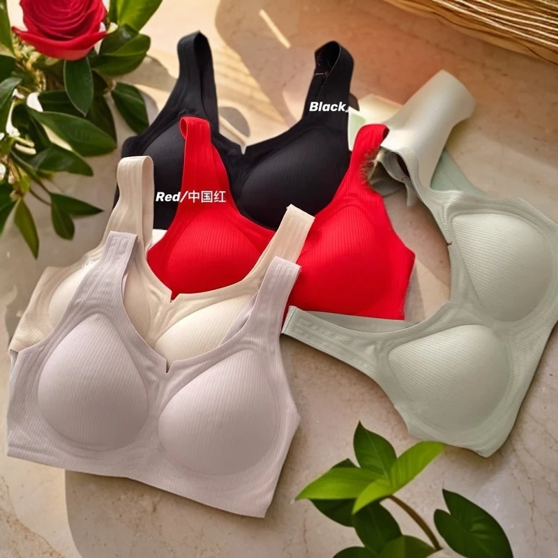 【提拉黑科技】女士聚拢固定杯无痕无钢圈舒适不勒乳胶软支撑