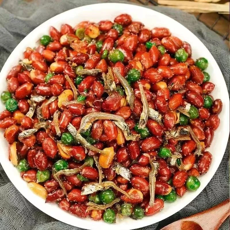 小鱼花生油炸花生米烧烤店饭店商用小鱼干下酒菜小吃休闲零食鲜香