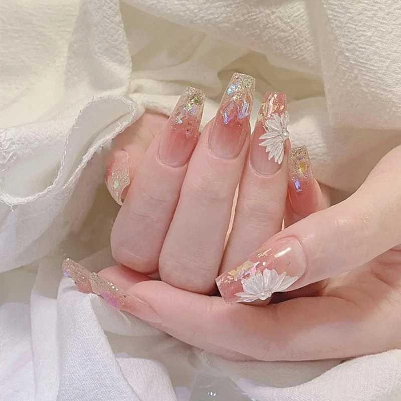 【温精灵冰花】秋日款手工设计穿戴甲温柔纯手工气质纯欲ins风