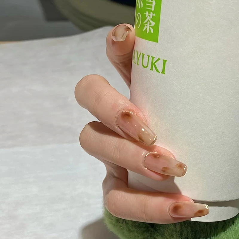 【微芒】手工穿戴甲夏日渐变穿戴式冰透纯欲简约学生