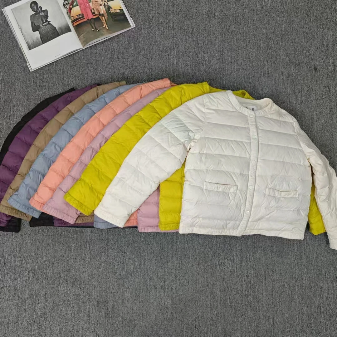 83229余小鱼八色羽绒内胆简约单排扣羽绒服内搭外穿秋冬轻薄女