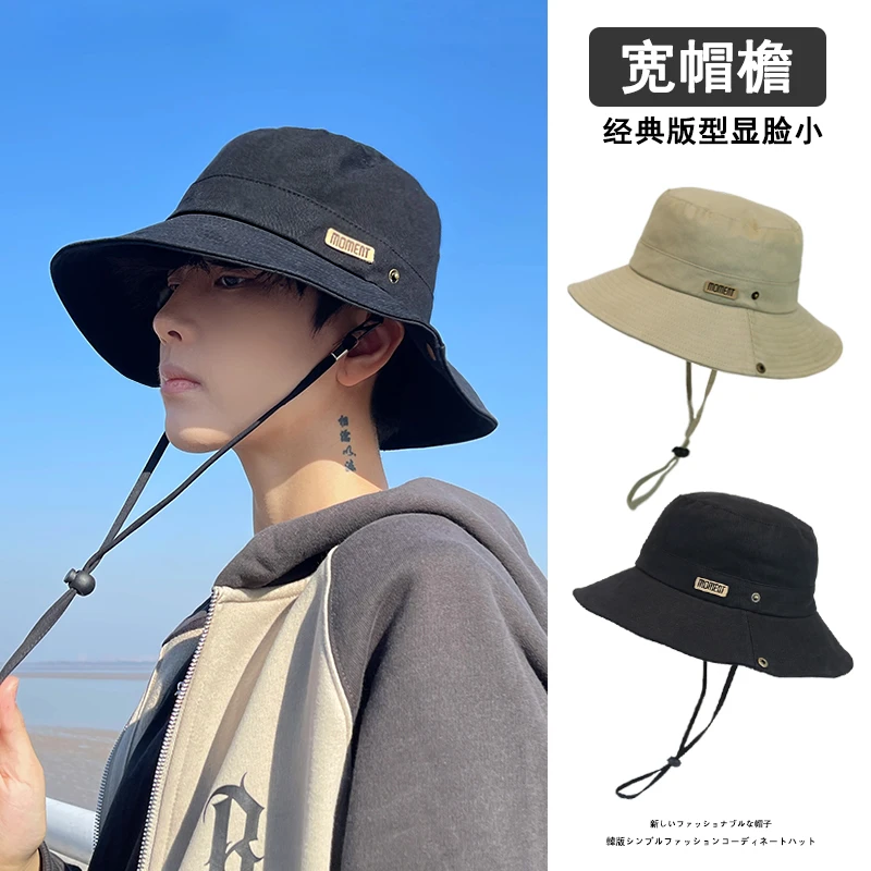 渔夫帽男女士2023新款夏季防晒帽子男潮流遮阳男款盆帽防晒太阳帽