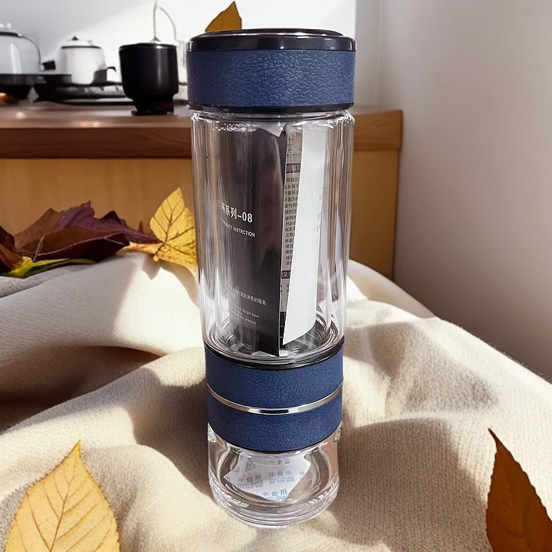 zk-双玻璃茶水分离泡茶杯玻璃带滤网370ml