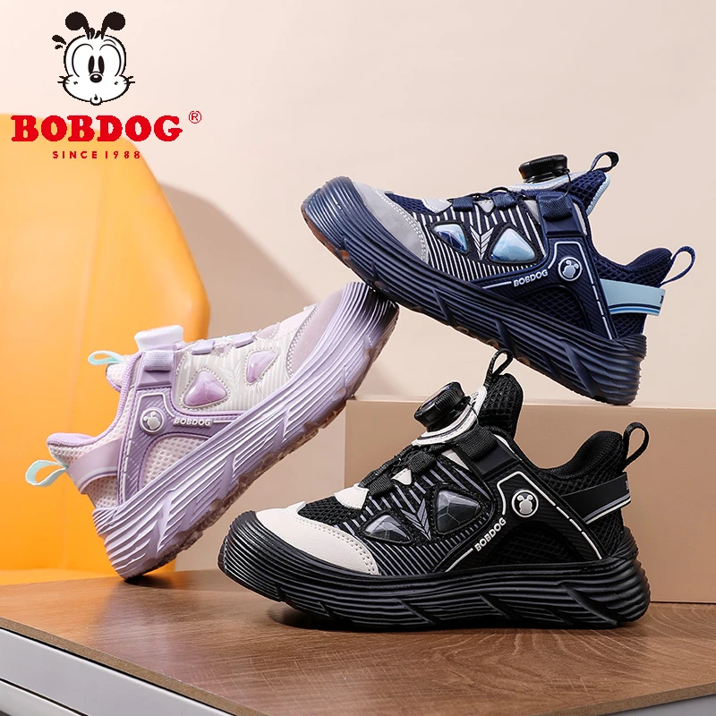 巴布豆2024秋季运动鞋新款双网透气中大童小男孩休闲跑步儿童鞋女