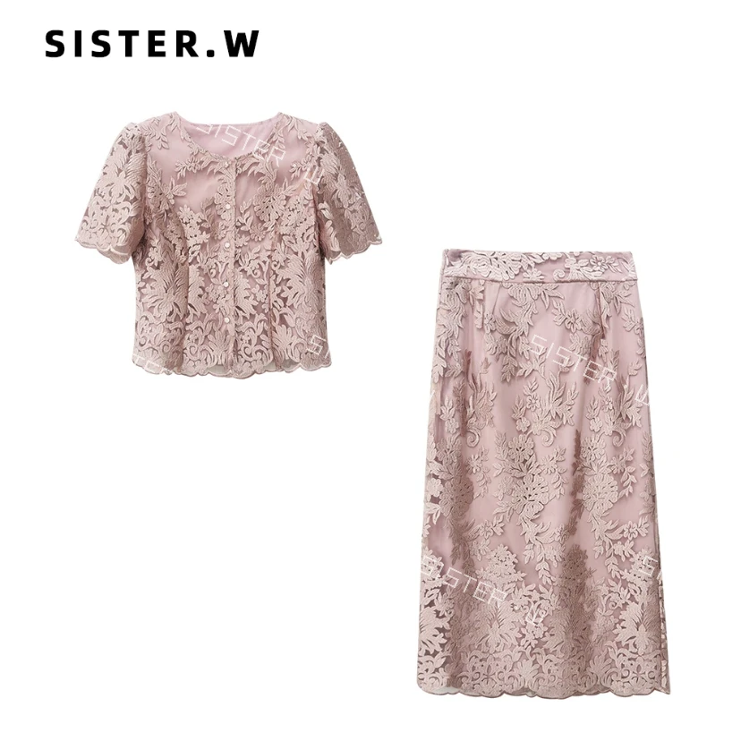 【no退no换】新中式刺绣上衣半身裙 3956                    ★