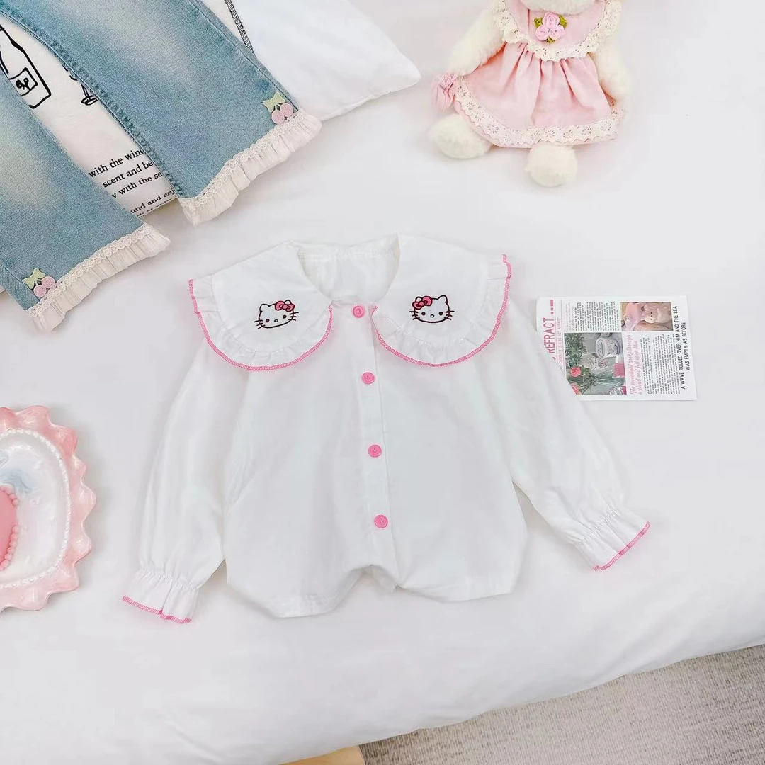 2024春秋百搭Hello Kitty 儿童可爱娃娃衫 D-S957