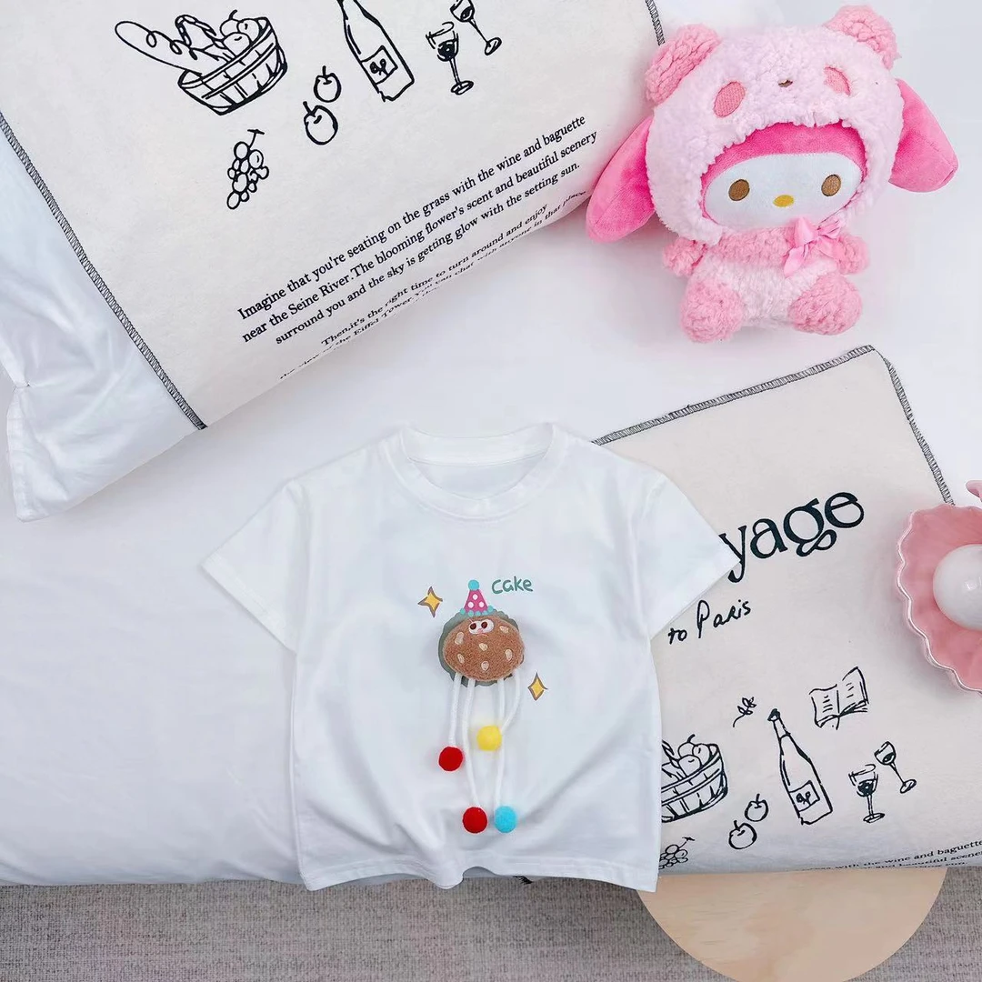 夏季新款时尚百搭女童卡通T恤 D-AB232