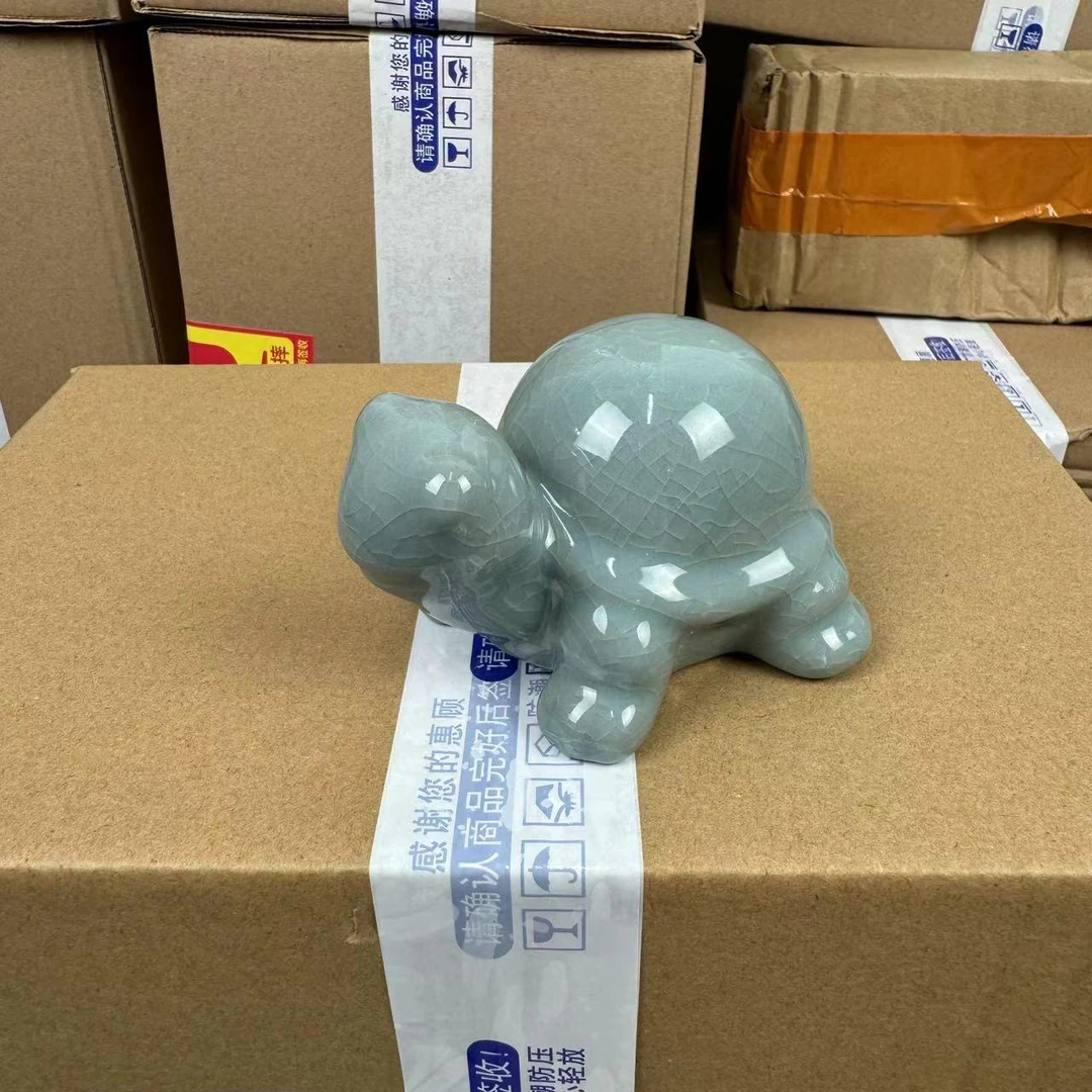 哥窑乌龟摆件功夫茶具茶宠