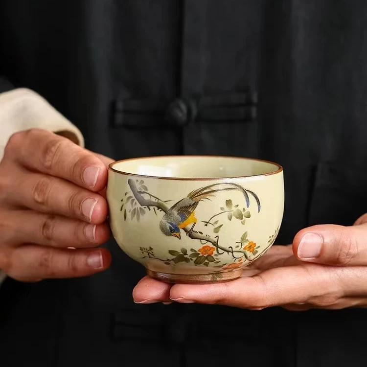 喜上眉梢黄汝大号主人杯