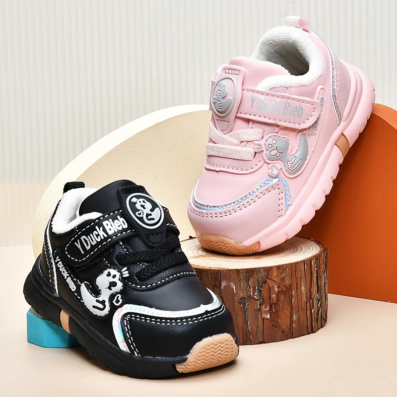 奇洛世家婴儿二棉鞋加绒男女宝宝学步鞋保暖0-3岁软底防滑机能鞋