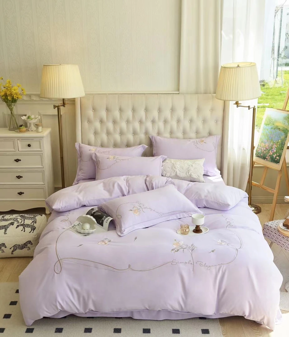 2005 四件套床单被套罩床上用品浪漫满屋紫