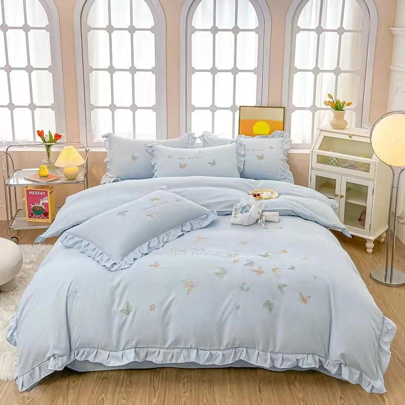 157   蝶羽蓝四件套