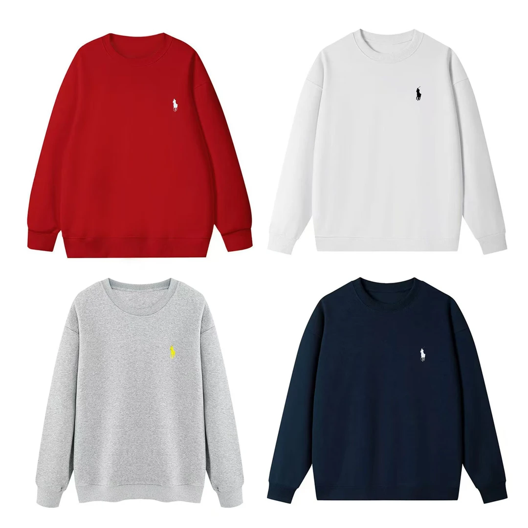 颠颠小马刺绣经典美式Polo【圆领】卫衣休闲宽松秋冬潮流