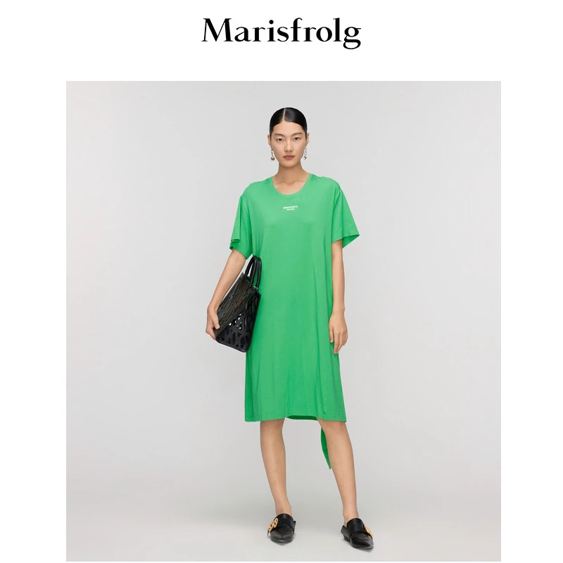 【欧若风】Marisfrolg/玛丝菲尔夏收腰简约t恤裙连衣裙A1BW20516