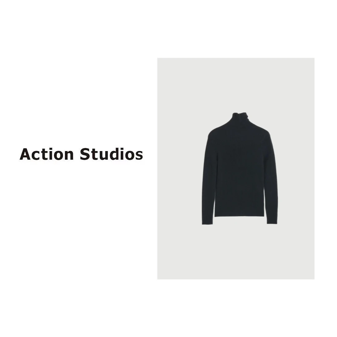 Action Studios冬季新款极简风高领打底衫9250