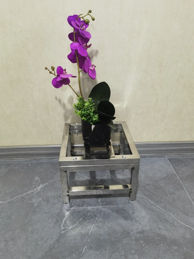 晟兰专属不锈钢单层盆栽盆景造景花架结实阳台户外花盆落地花架
