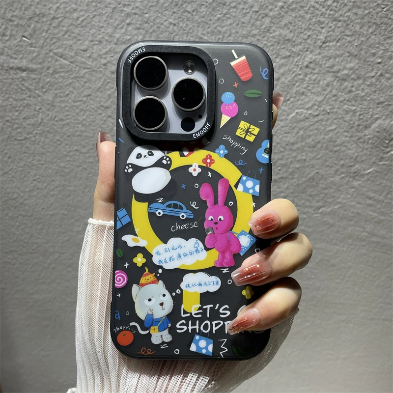 EMOOFF快乐搭子系列苹果15磁吸手机壳iPhone14promax防摔原创设计