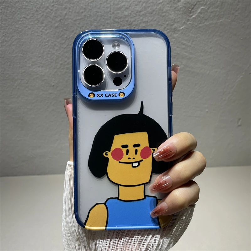 搞怪情侣苹果15promax手机壳透明iPhone14pro小众设计13PM个性12