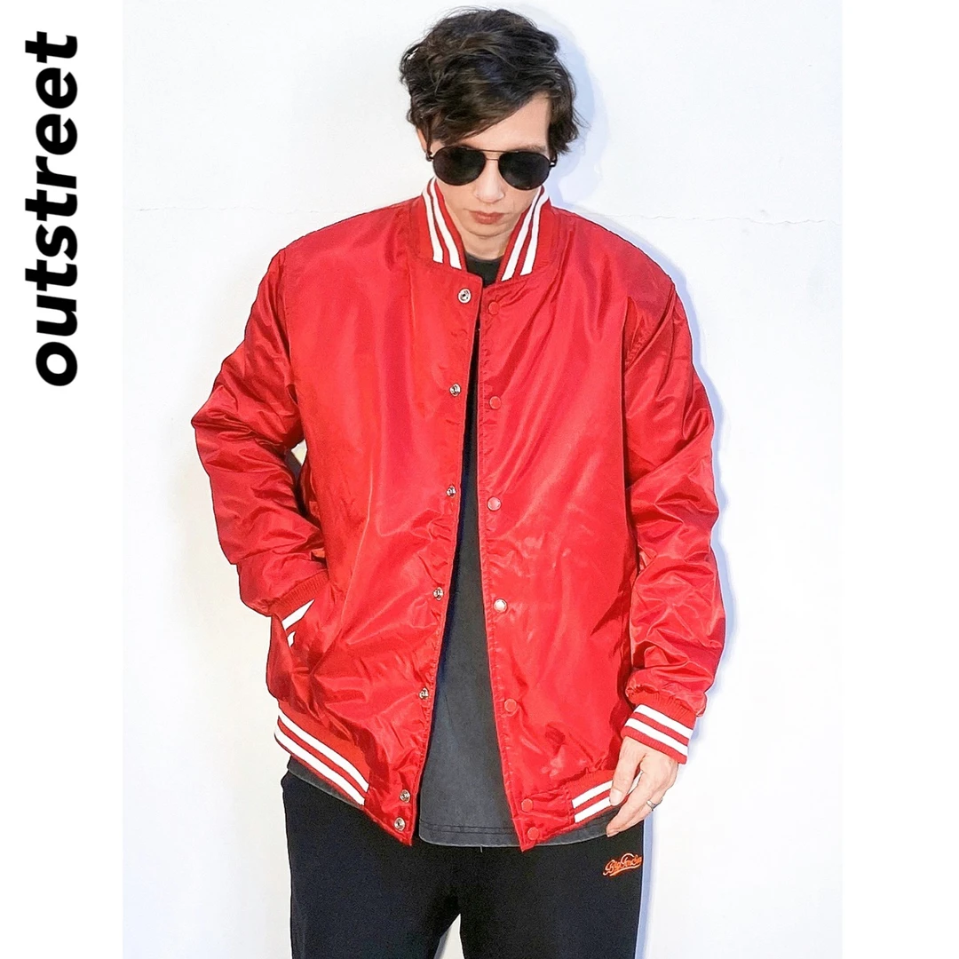 美式潮流棒球服秋冬休闲男外套复古风宽松vintage大码情侣夹克潮