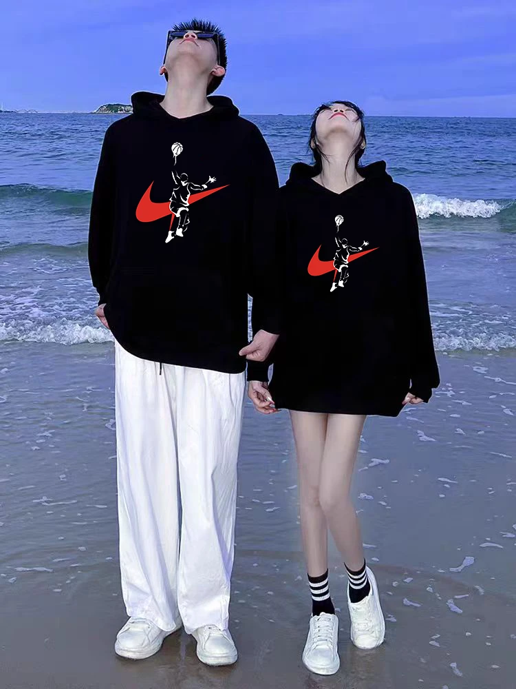 【戴帽L】2024秋季新款休闲卫衣运动时尚百搭宽松简约男女同款