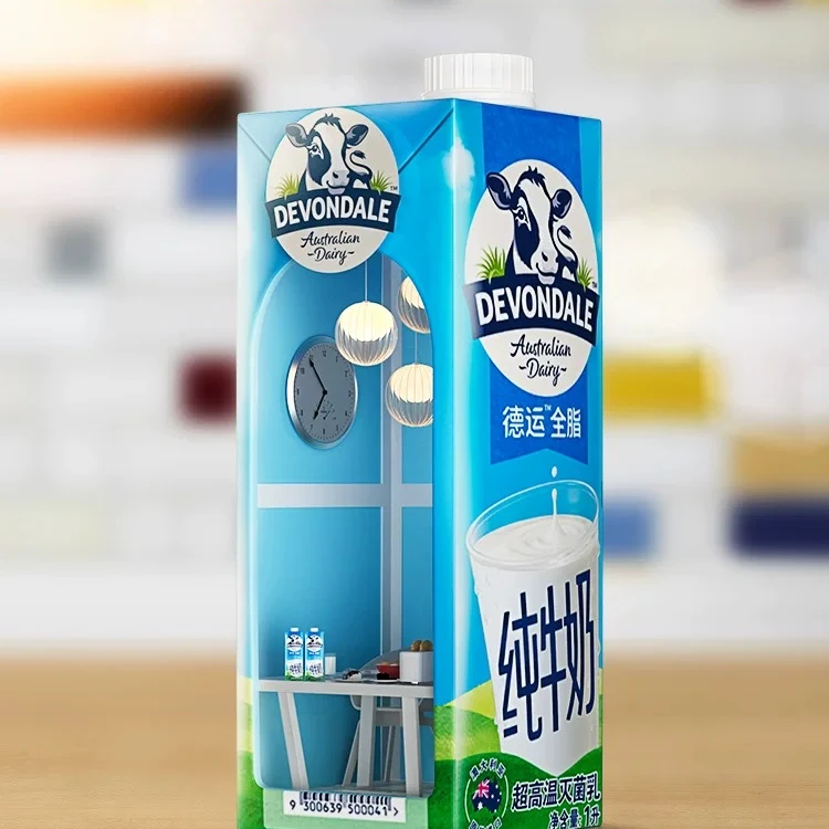德运进口全脂牛奶1L*4澳洲盒装DEVONDALE原装成人儿童正品真现货