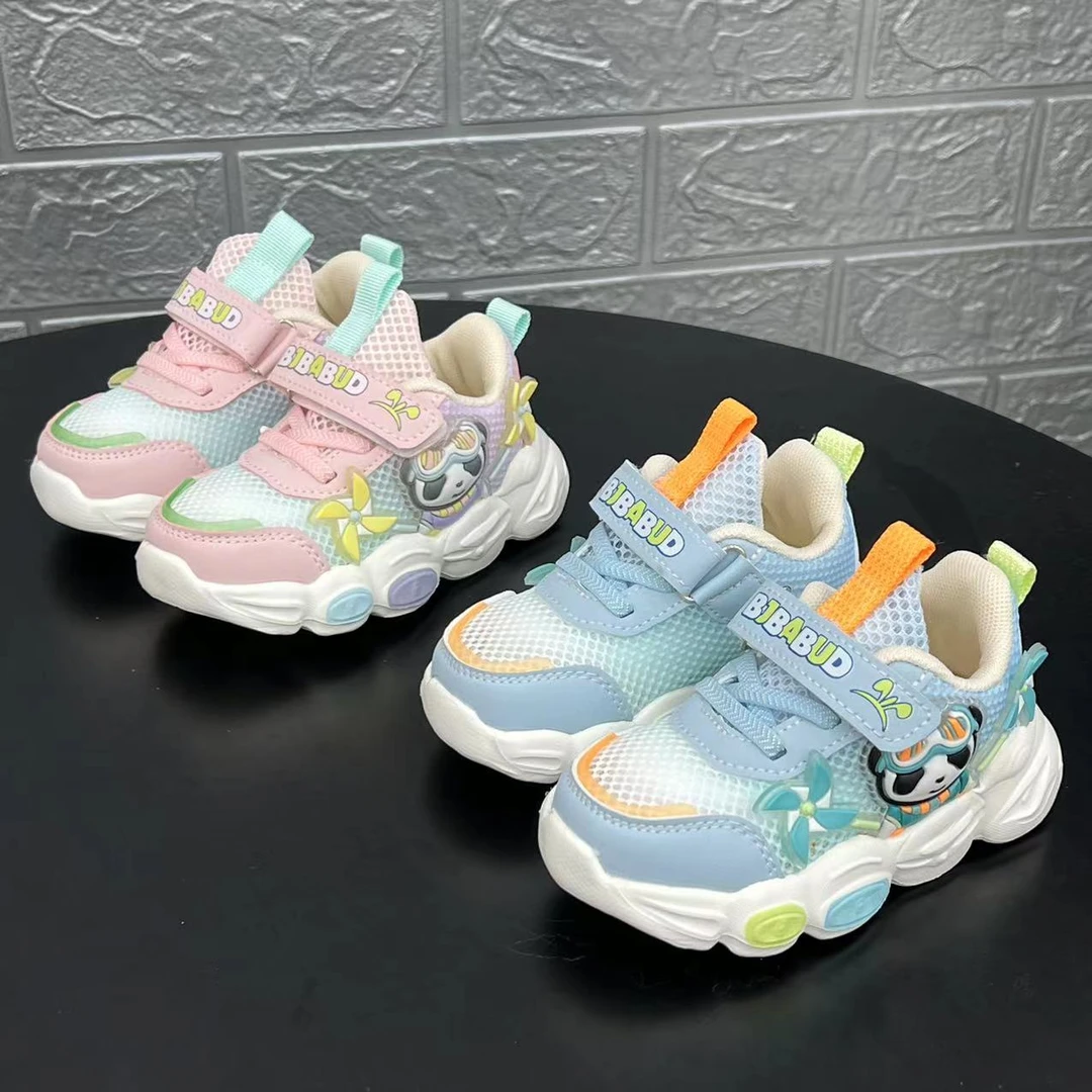 2C11小童风车熊猫机能透网运动鞋