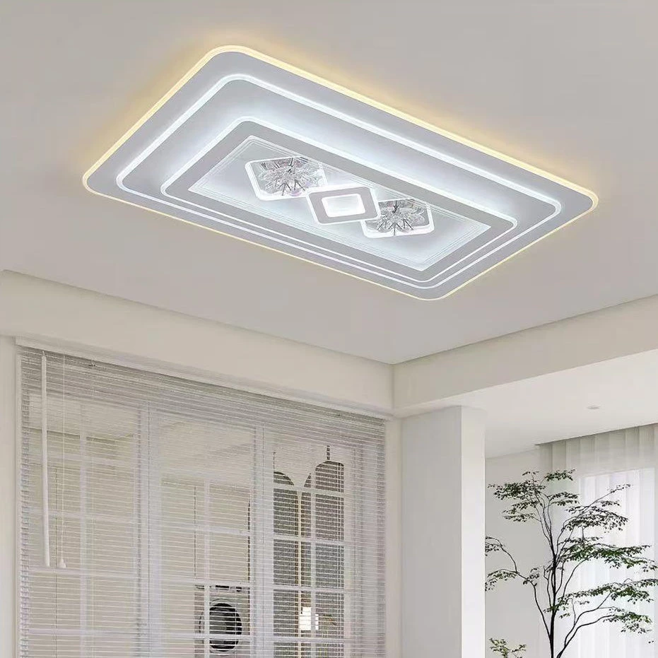 水晶客厅灯led吸顶灯现代简约大气大厅主灯创意房间餐厅卧室灯具