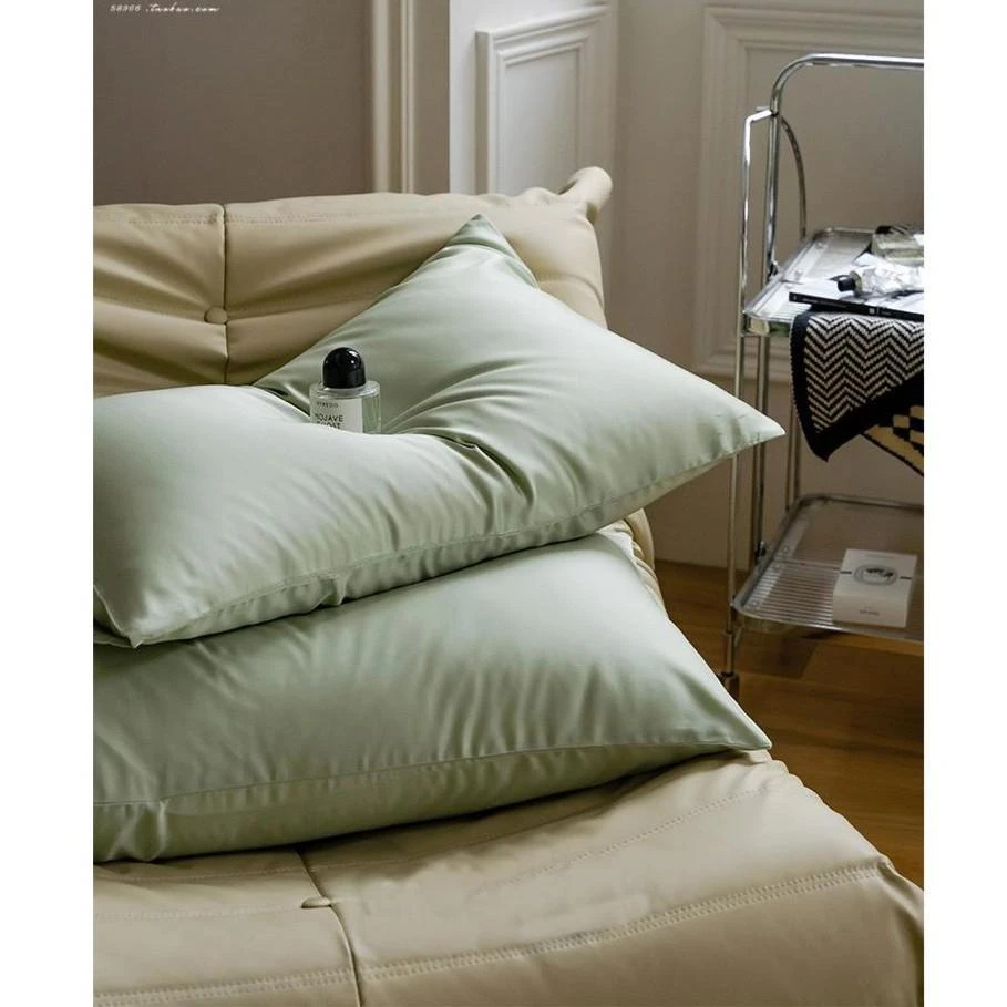 特！高端夏季纯色60支进口天丝枕套48cmx74cm单只冰丝枕头套单件